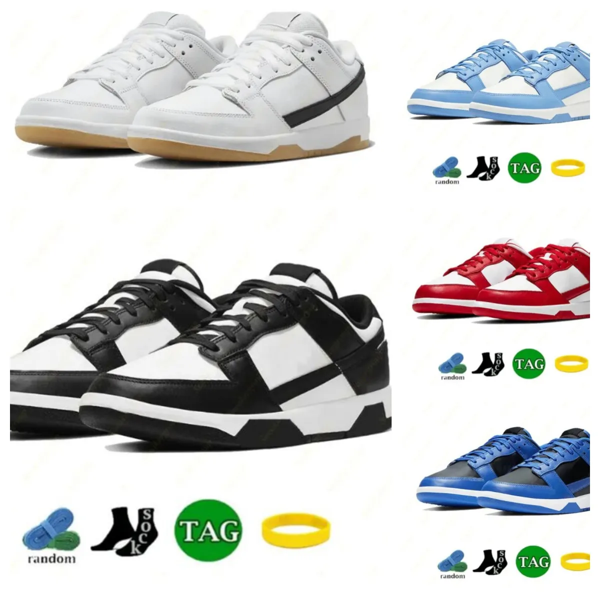 Designer Pandas Running Shoes men women Lows sneakers flat Triple Pink Court Purple Yellow navy Glow mens outdoor Ttrainers GAI