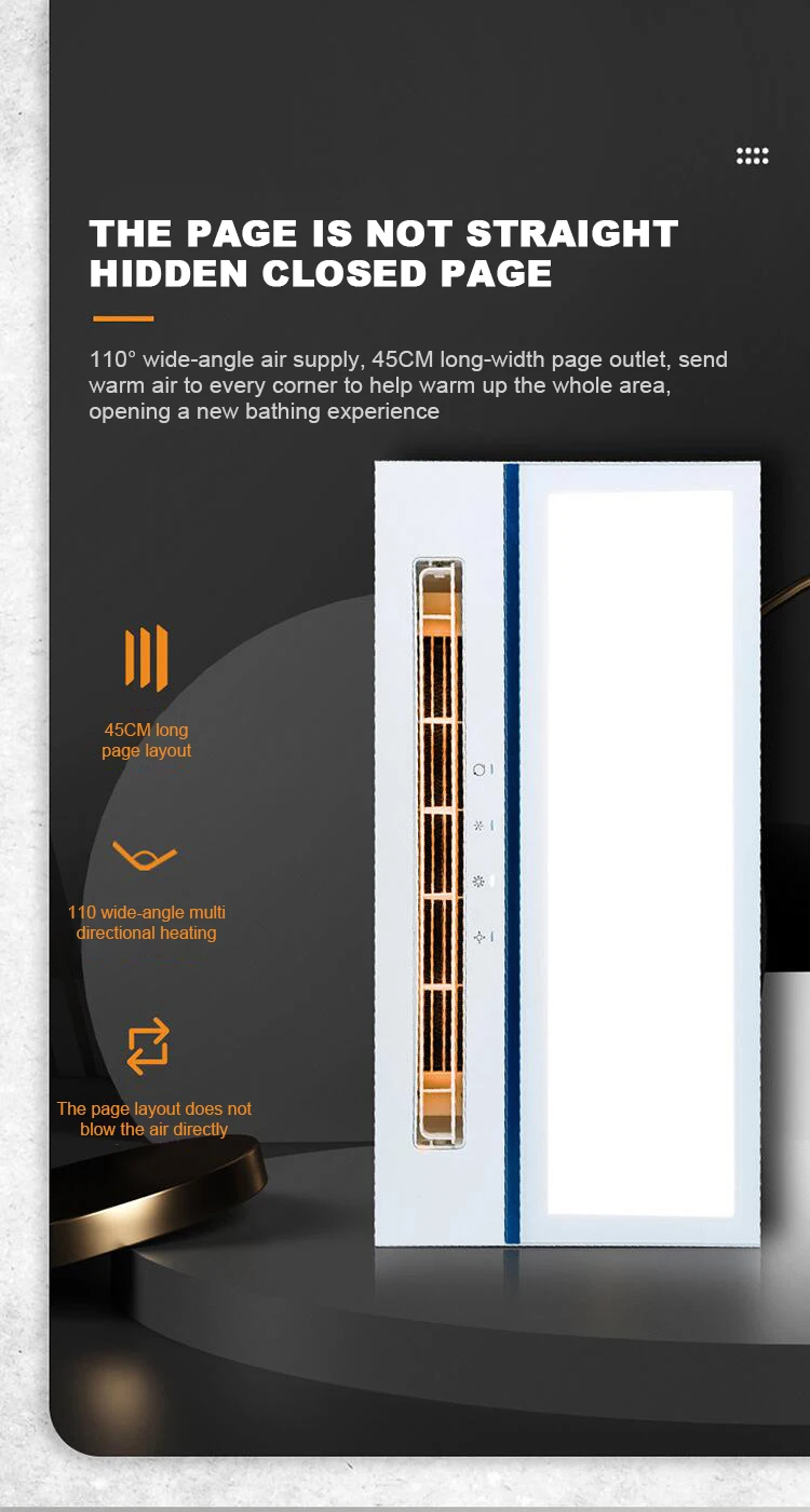 Australian certification  CE Bathroom  heater  or ceiling-mounted temperature display exhaust fan blowing lighting LED light