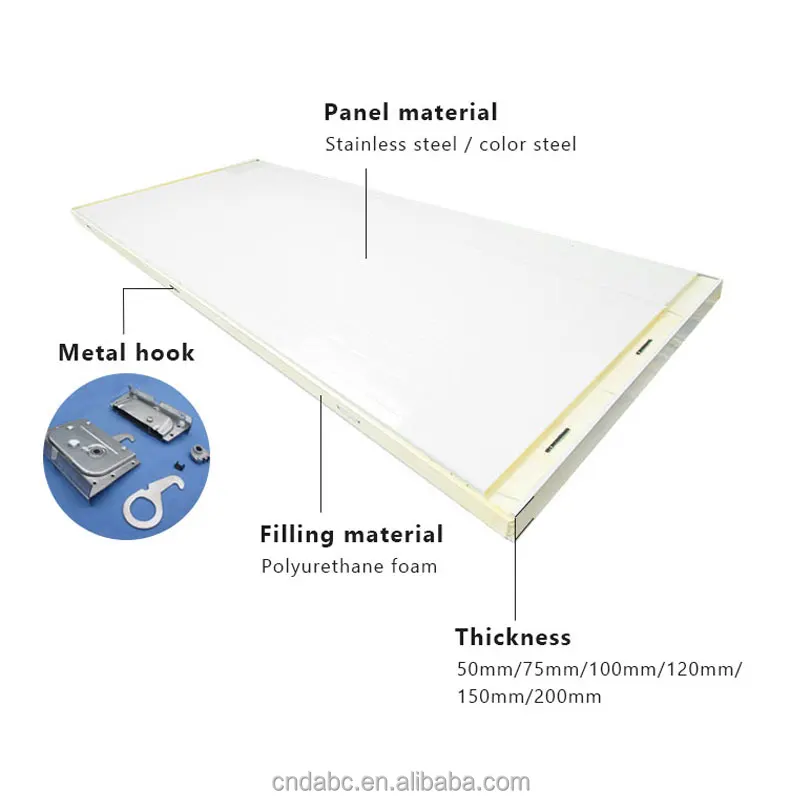 Thermal Insulation PUR/PIR PU Foam polyurethane Sandwich Panel for buildingh wall and roof cold storage room