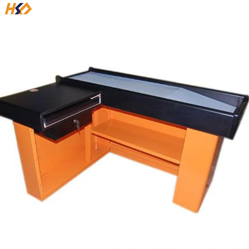 Size Adjustable Supermarket  Equipment Retail Shop Cashier Checkout Counter for Sale