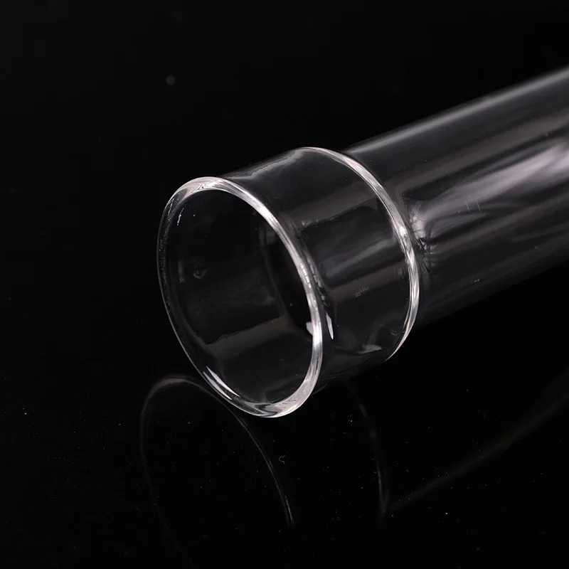 Fused quartz glass products with bullae shell at one end closed quartz glass tube laboratory instruments
