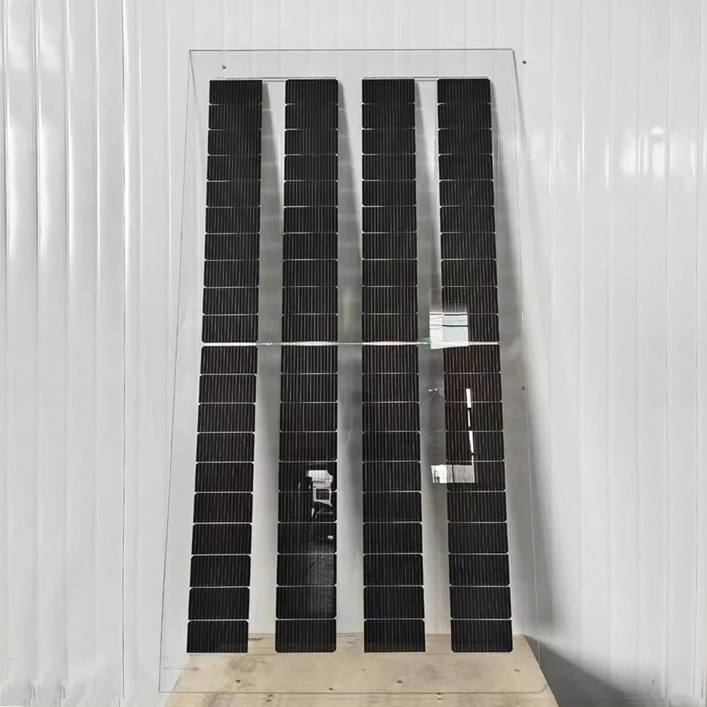 TUV Approved BIPV Solar Panel Roof 320W TOPCon Facade  Double Glass Bifacial Half Mono-crystalline Cell Photovoltaic PV Modules