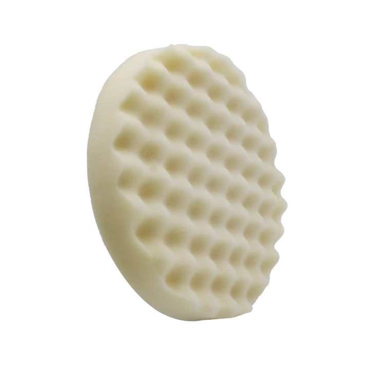 8 Inch Wave Automotive Polishing Pads White Waffle Dual Action Polisher Pads Polishing Pads