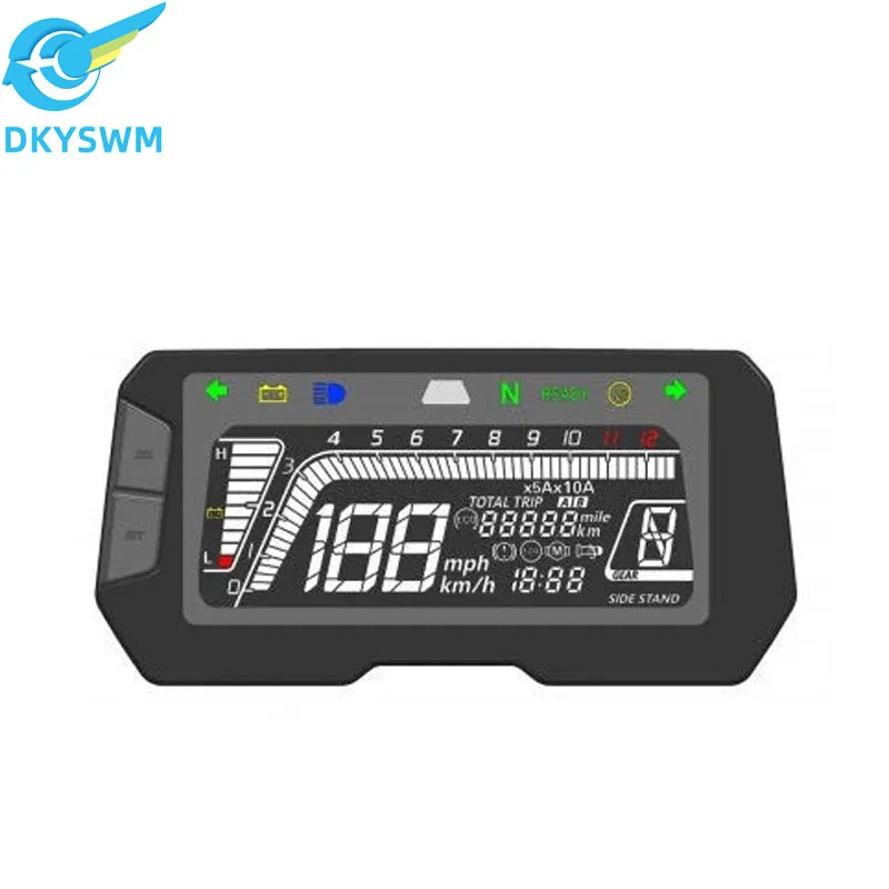 VOTOL 070 LCD speedometer CNA wire communication LED digital meter for electric motorcycles display LCD speedometer