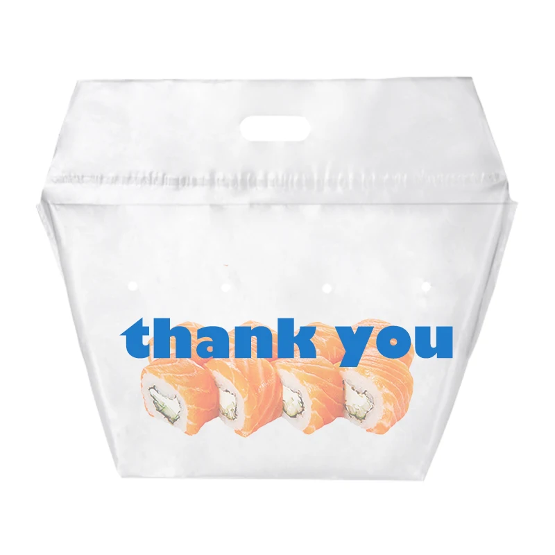 Прозрачный пакет для взлома одноразовый спасибо за вынос пластиковый с логотипом