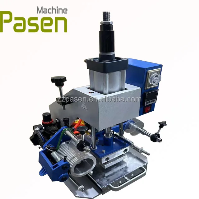 wholesales digital stamping machine leather embossing wood brand logo hot pressing small pneumatic hot stamping machine
