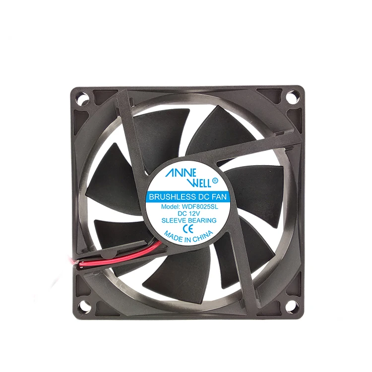 DC motor WDF8025 12v/24v silent brushless pc dc cooling fan 80mm 80*80*25mm large airflow long life industrial axial flow fan