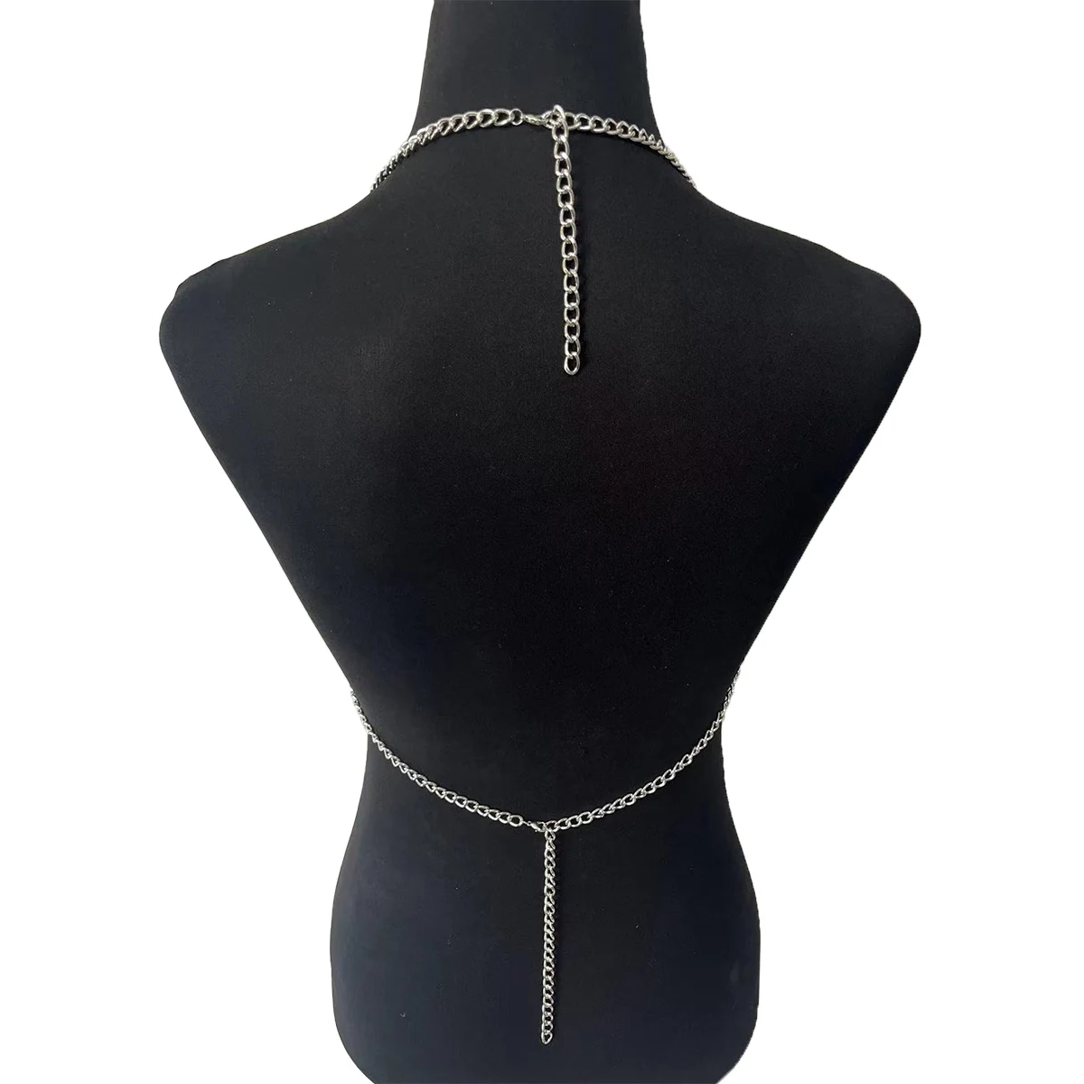 MusicFfestival Party  Cross Chest Chain for Women Body Jewelry Layered Belly Waist Chain Necklace Bikini Summer Beach Gift