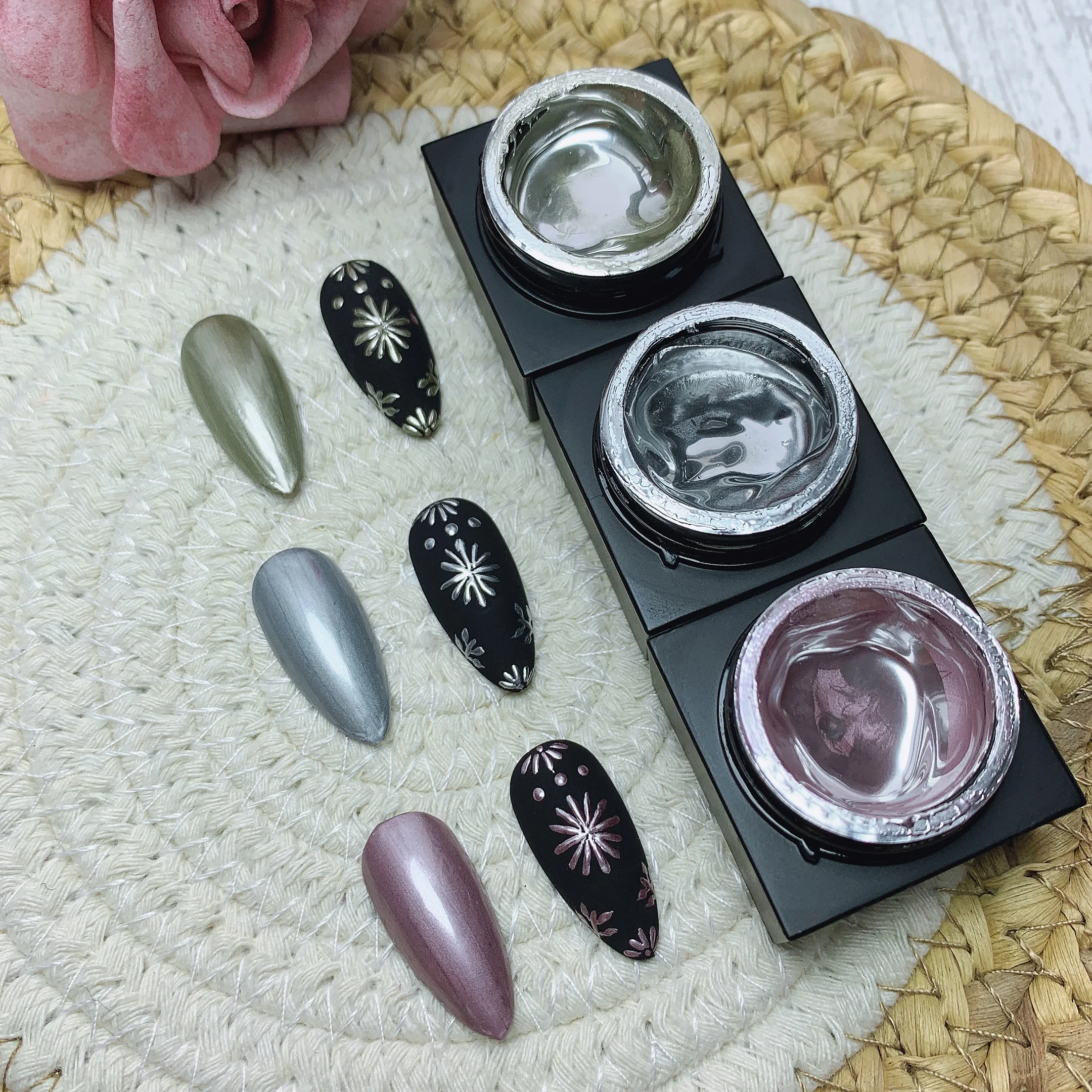 Tenteu Free Sample Private Label Metal Emboss Gel 5g UV/Led Gel Nail Polish For Salon low MOQ