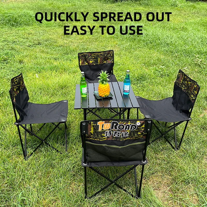 TWROAD Square Aluminum Alloy Folding Table Self-driving Barbecue Picnic Desk Camping Coffee Computer Foldable Dinning Table