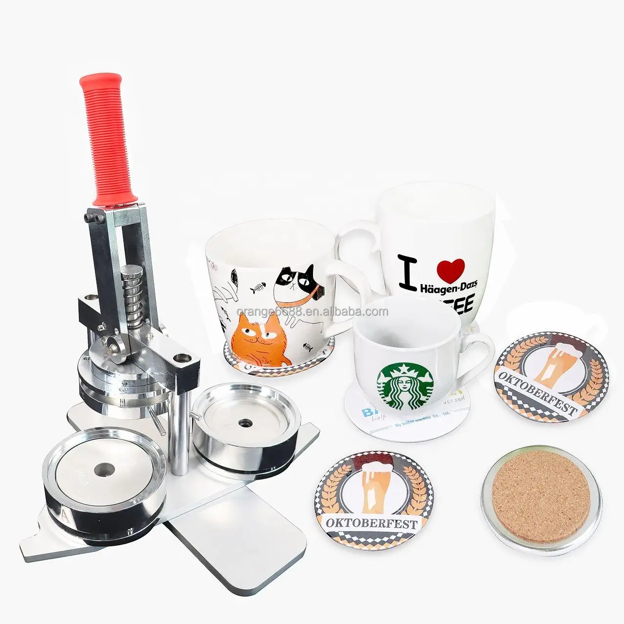 100mm New Coaster Making Machine Personality Circular Badge Manual Press Diy Equipment Blank Consumables Customization