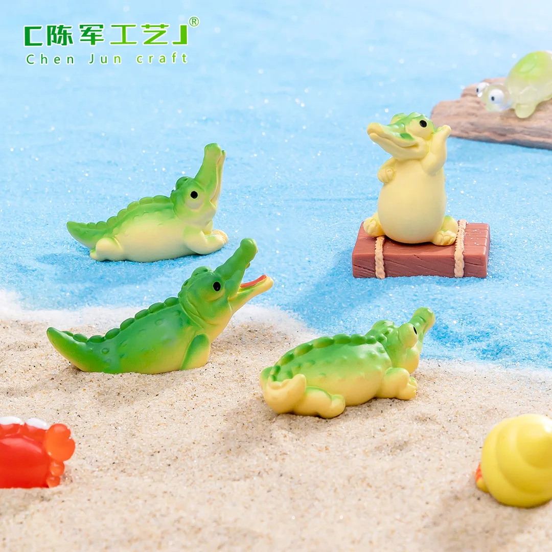 Foreign trade new landscape cartoon small crocodile diy decorative accessories mini ornaments