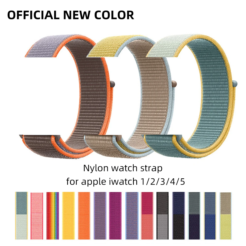  В наличии нейлоновые браслеты для Apple Watch 38/40 мм 42/44 тканый спортивный ремешок iWatch Serie 5 4 3