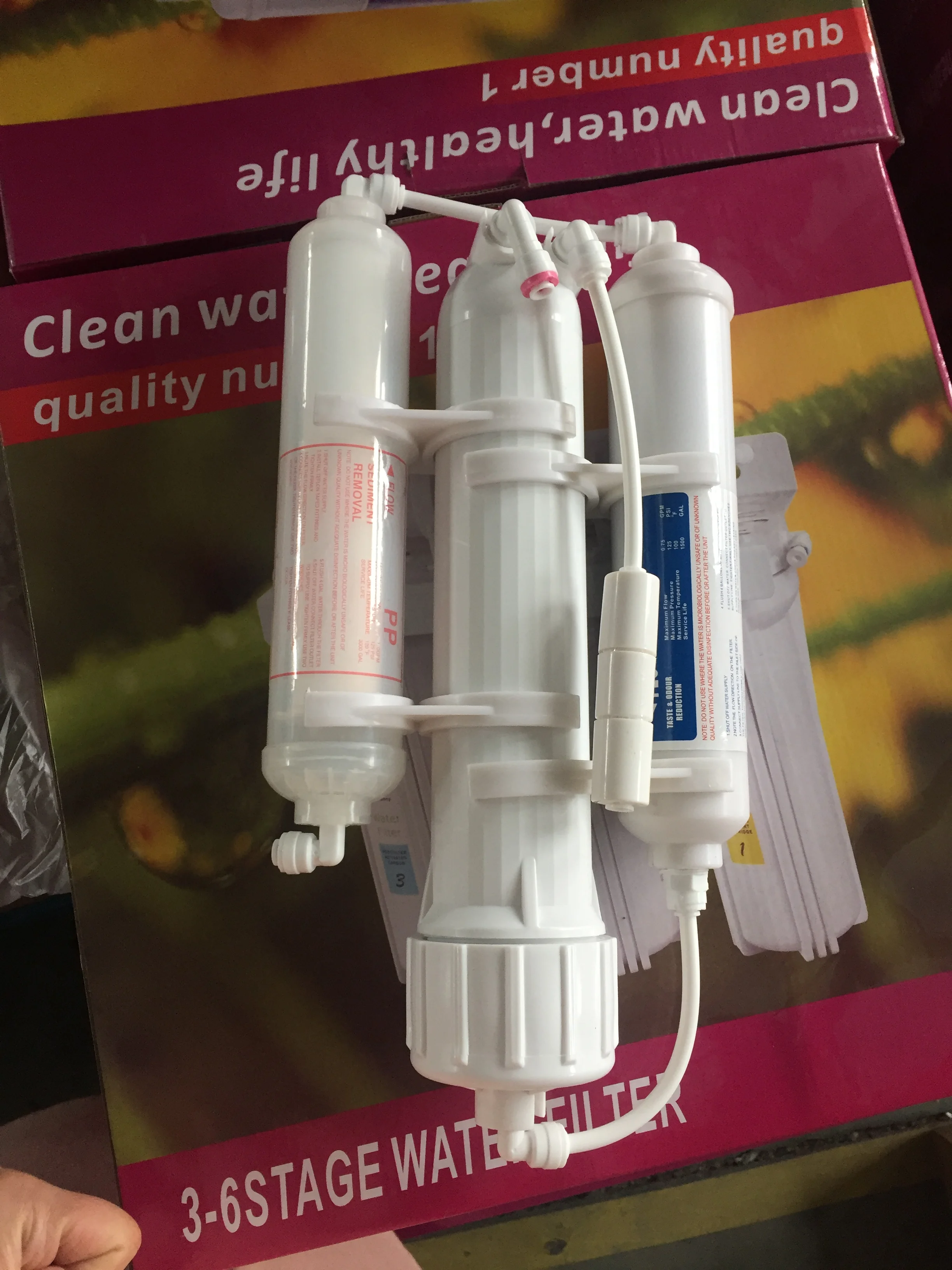3 stages simple reverse osmosis system water filter