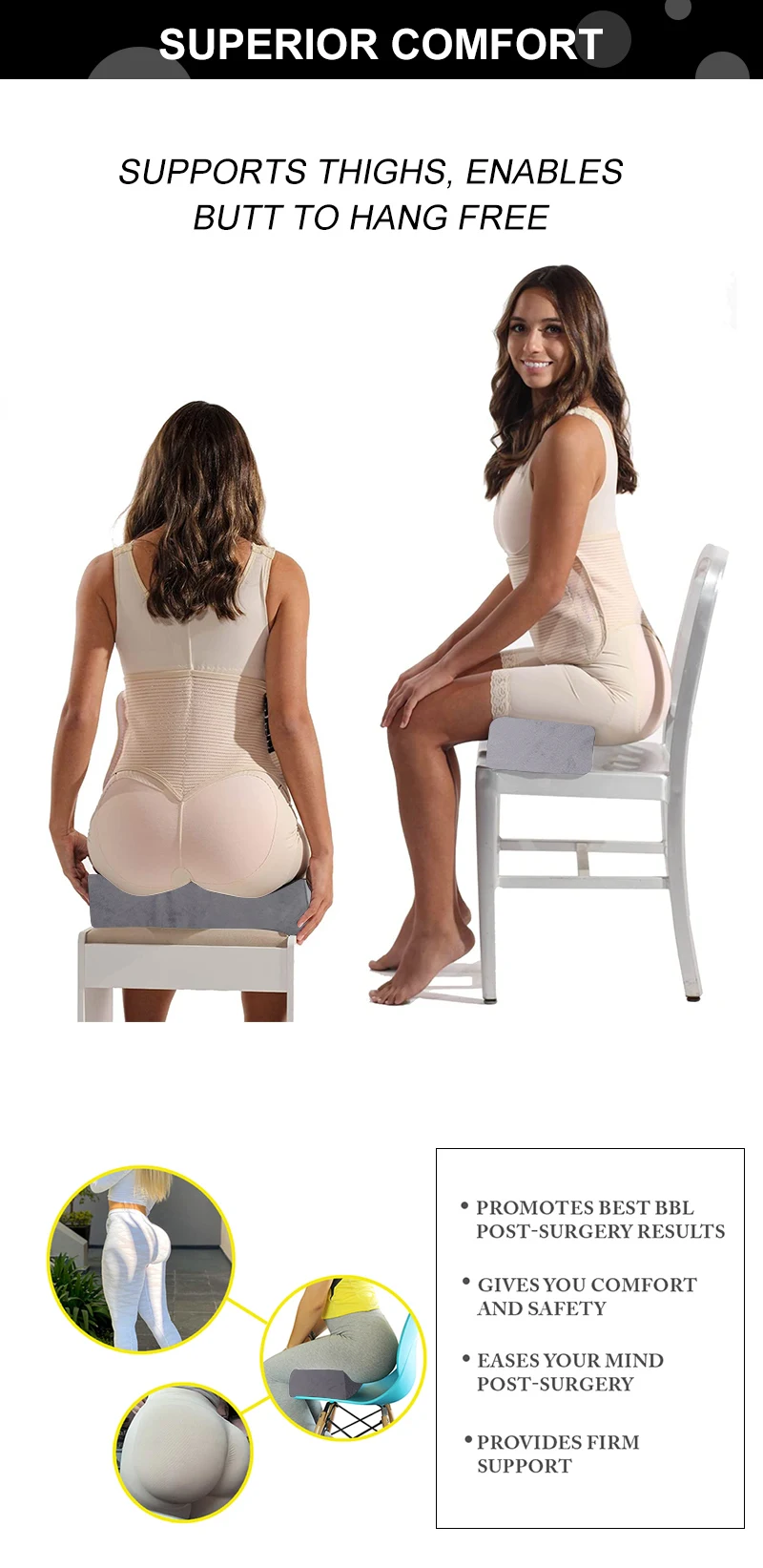 2021 Hot Selling Wholesale BBL pillow Custom BBL Booty Pillow with back support