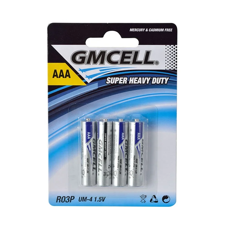 Сверхмощный аккумулятор GMCELL AAA R03P UM-4 сухой