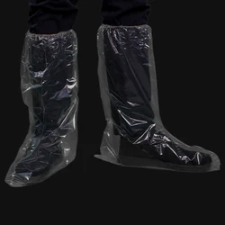 waterproof disposable PE foot long Rain Shoe Cover Boot with elastics