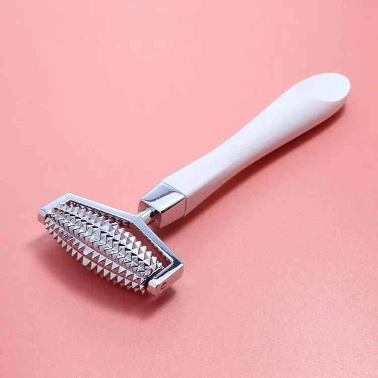 amazon hot sell Zinc alloy needle roller facial beauty massager tool beauty acupuncture roller