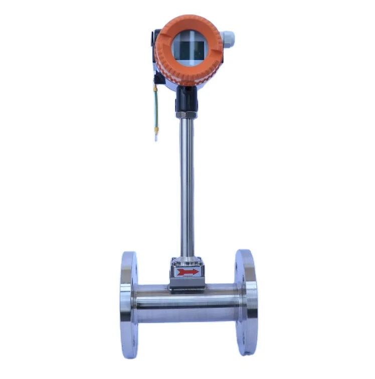 Hydrogen co2 medical oxygen vortex flow meter flowmeter in China CE approved Flange connection vortex flowmeter