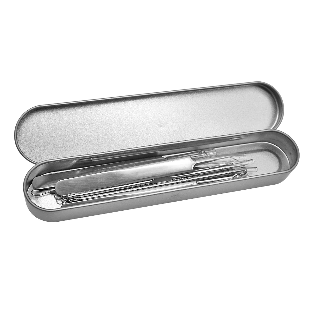 Набор из 8 предметов металлический корпус для удаления черных точек на носу и лице инструмент прыщей