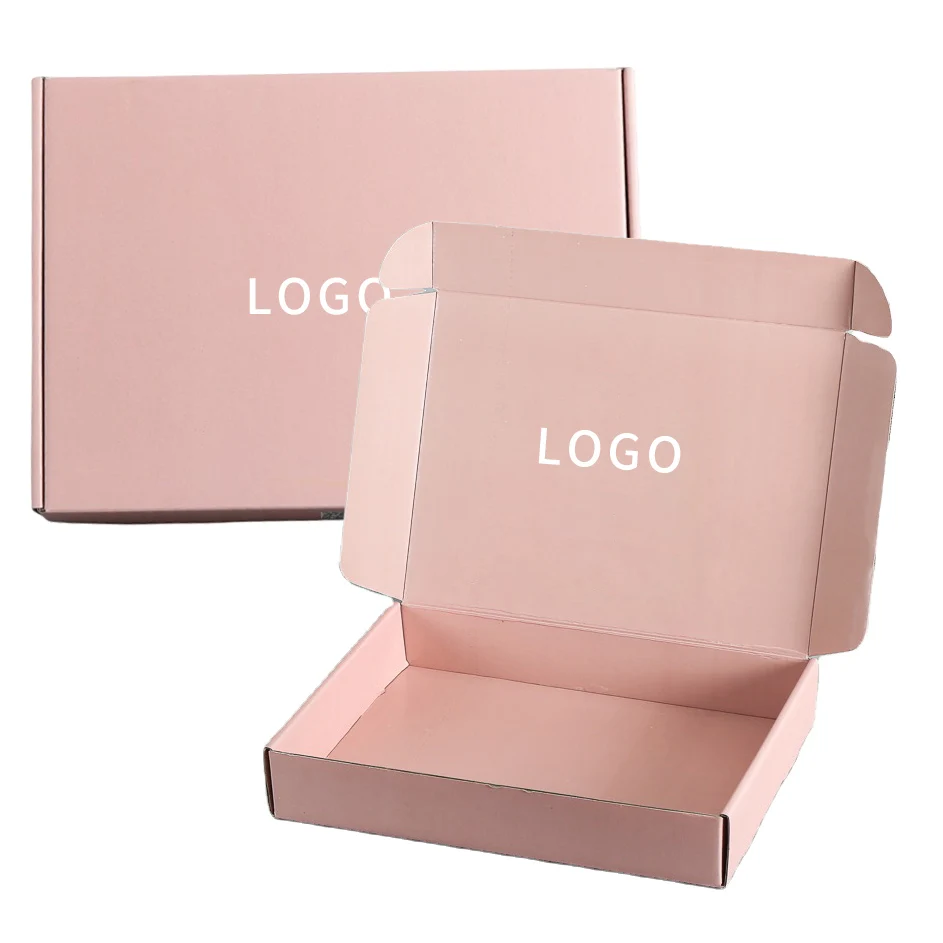 Recyclable Pink Good Price Christmas Gift Basket Corrugated Packaging Custom Mailer Folding Rigid Package Paper Box