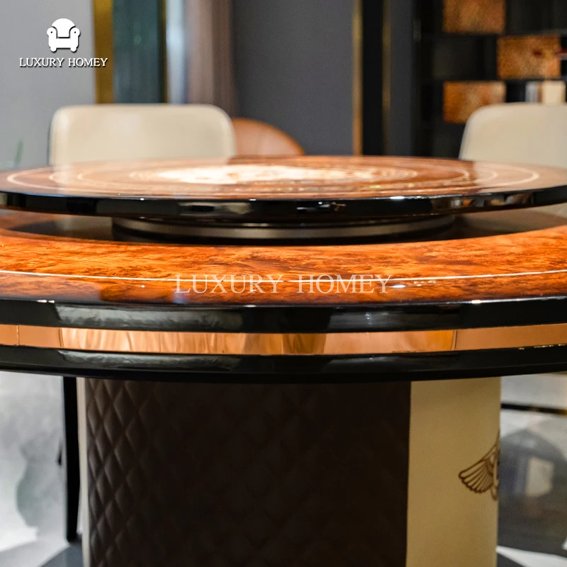 Italian Luxury Diamond Leather Design Chairs Dining Room Chair 6 Seaters Leather Wooden Luxury Dining Chairs For Dining Table