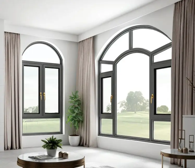 JBDhome Smart Home DesignWindows Hurricane Impact Glass Windows Thermally Insulated High Quality Aluminum Casement Windows