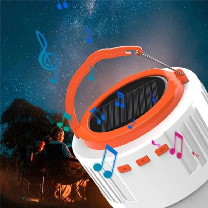 2024 Newest Fashion Portable Usb Rechargeable Led Lamps Camping Lanterns With Blue-tooth Speaker