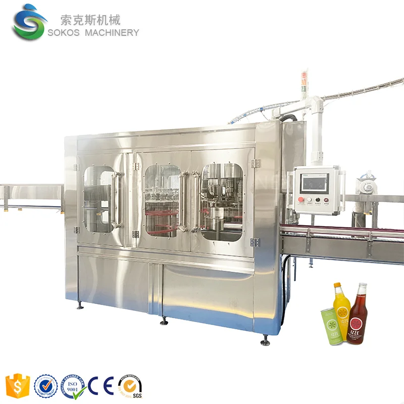 Washing Filling Capping Juice Filling Machine / Line / Unit for Plastic Bottle 3 in 1 Juice or Tea Round or Square