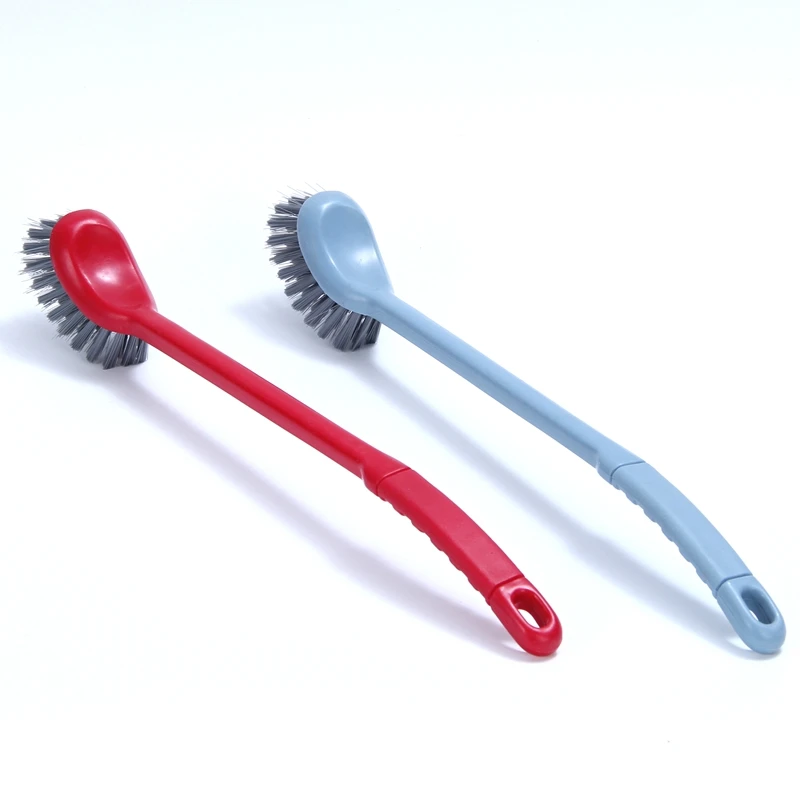 Factory Cheaper Price Plastic Material Long Handle Toilet Brush Double Sides Hockey Brush For Cleaning