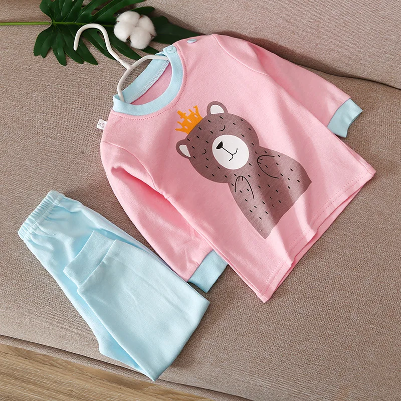  Детские пижамы из 100% хлопка модная детская одежда для сна мальчиков девочек младенцев заводская цена лидер