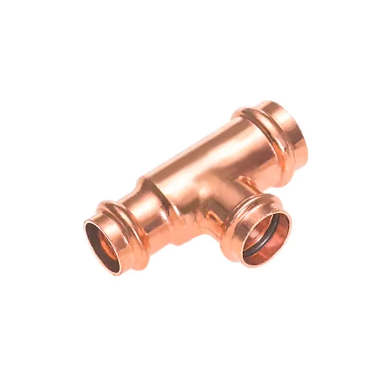Wholesale Copper Elbow Tee Fitting Copper Pipe Fittings for Refrigerator and air Conditioning Hailiang