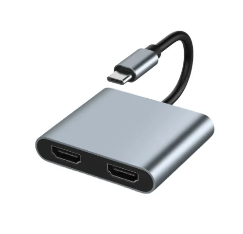 Тип C двойной HDMI с поддержкой 4K 2 в 1 адаптер USB C концентратор HDMI двух мониторов зеркало продлить дисплей для ноутбука Macbook для мобильного телефона