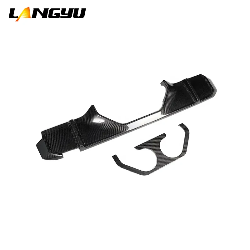 Langyu Car Accessories Rear Splitter Dry Carbon Fiber Rear Lip For BMW M4 G82 Upgrade MP Style Rear Diffuser