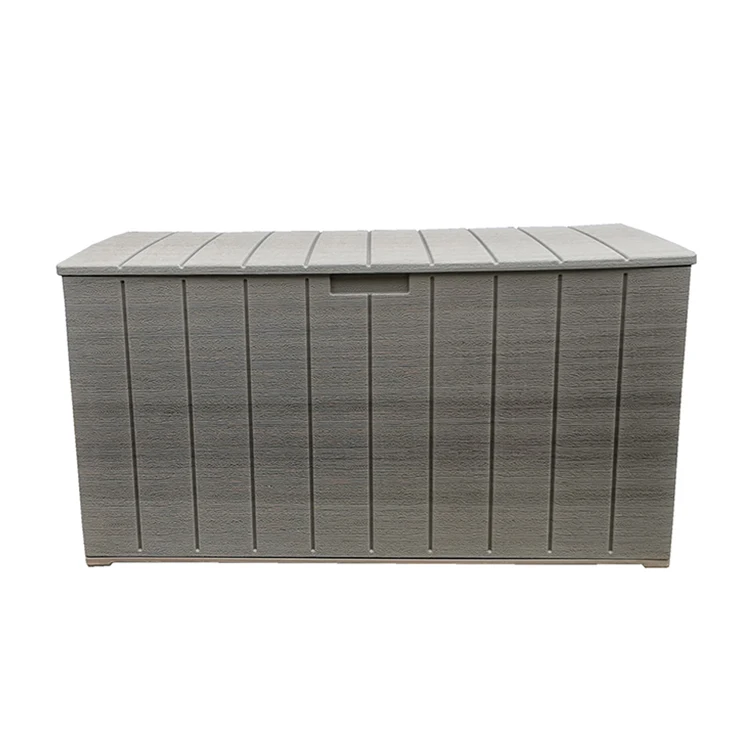 outdoor waterproof Plastic HDPE box storage with gas spring and wheels