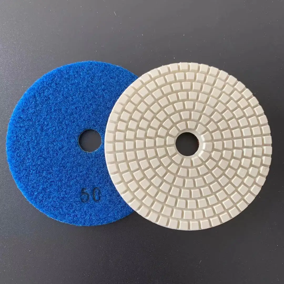 100mm granite quartz marble diamond polishing pads 4inch