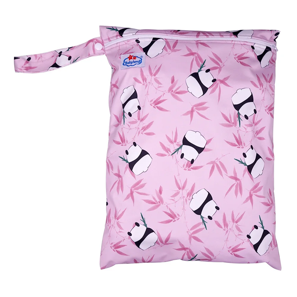 Custom Design Waterproof Wet Tote Nappy Mommy Bag Baby Travel Diaper Changing Mat Tote Cloth Nappy Bag