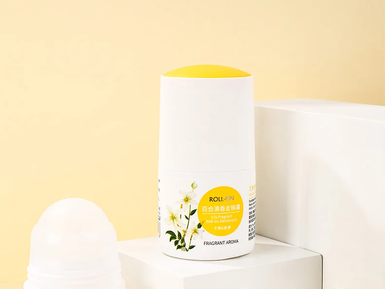 Private Label OEM Lily Perfume Women Long Lasting Deodorant Roll On Antiperspirant Underarm Breast Natural Stick Aluminum Free