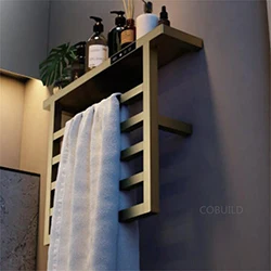 Sus 304 Wall Mounted Electric Towel Warmer PVD Heated Towel Rails Towel Radiators