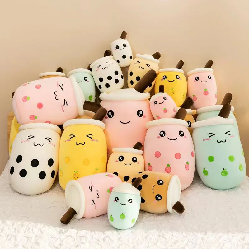 Sogifo 24cm Oem Soft Pearl Boba Milk Tea Tea Stuffed Pillow Cute Cartoon Bedtime Toys Doll Stuffed&plush Toy Animal