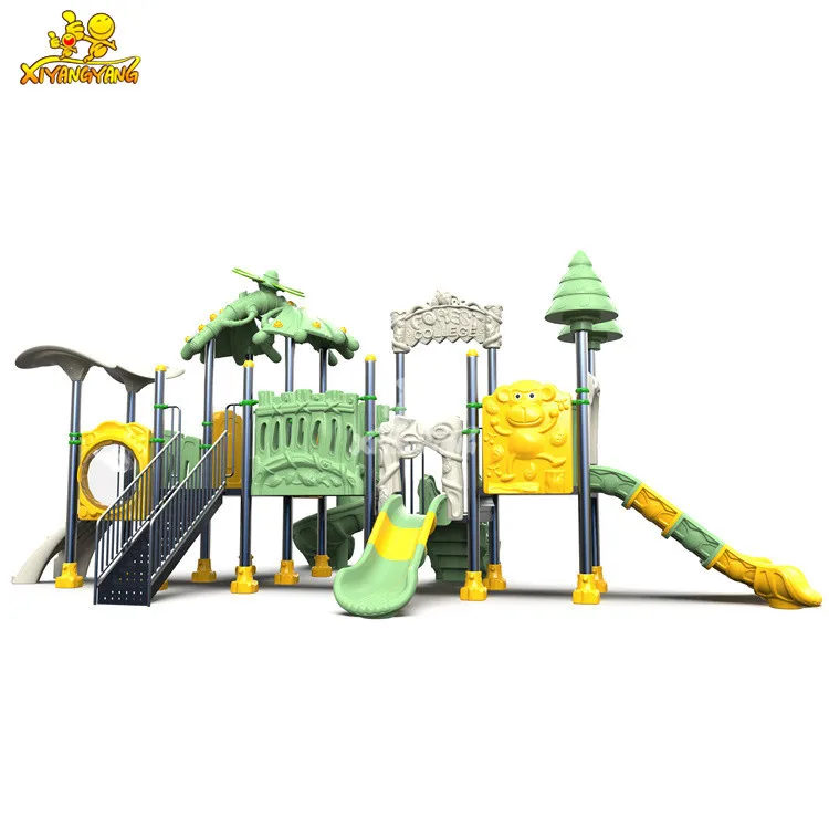 Лидер продаж детские пластиковые горки для улицы под дерево коммерческие большое внутреннее оборудование активный батут игровая площадка туннель
