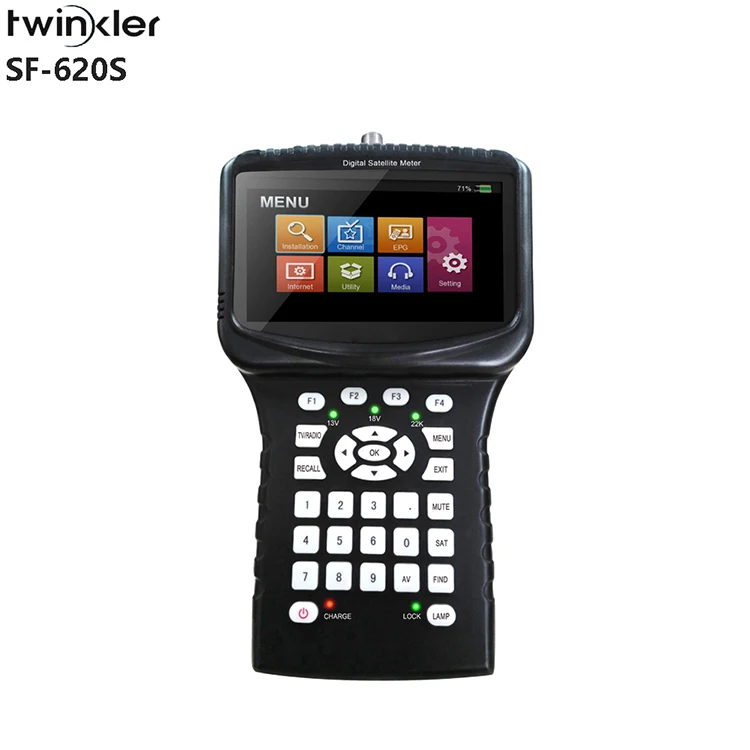 Twinkler SF-620S HD спутниковый Finder метр анализатор спектра 4,3 inch ЖК-экран USB Wi-Fi Powervu MPEG4 спутникового поиска