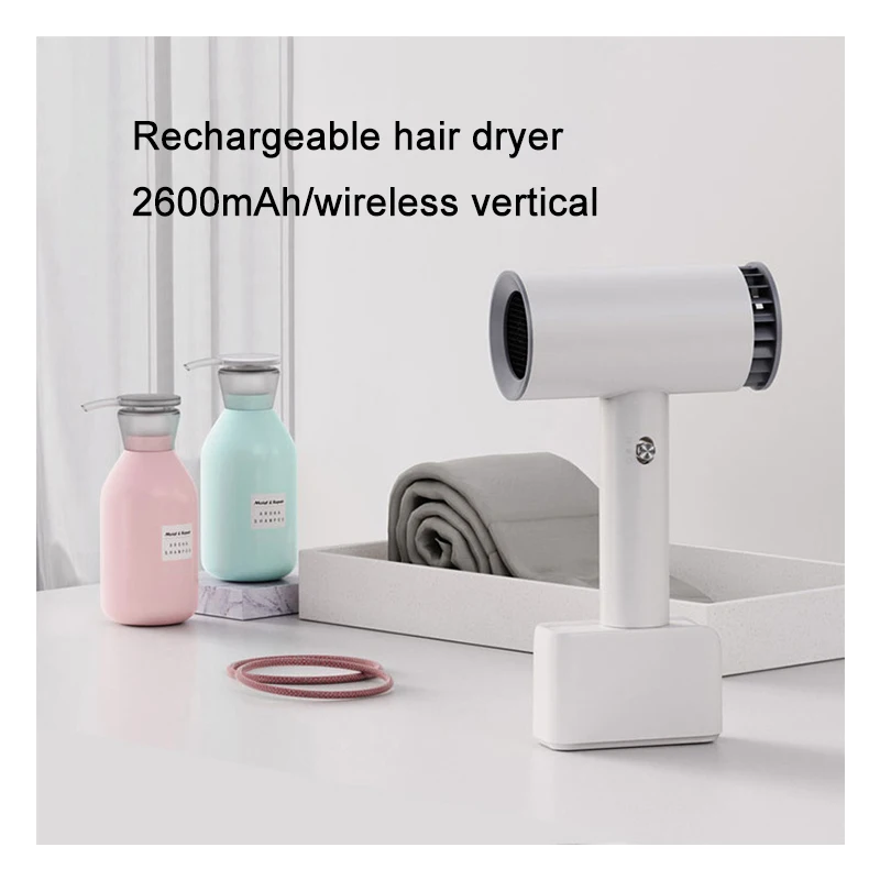 Batteries Hair Dryer Home Travel Outdoor Hot and Cold Portable USB Charging Hair Dryer Wireless Charging