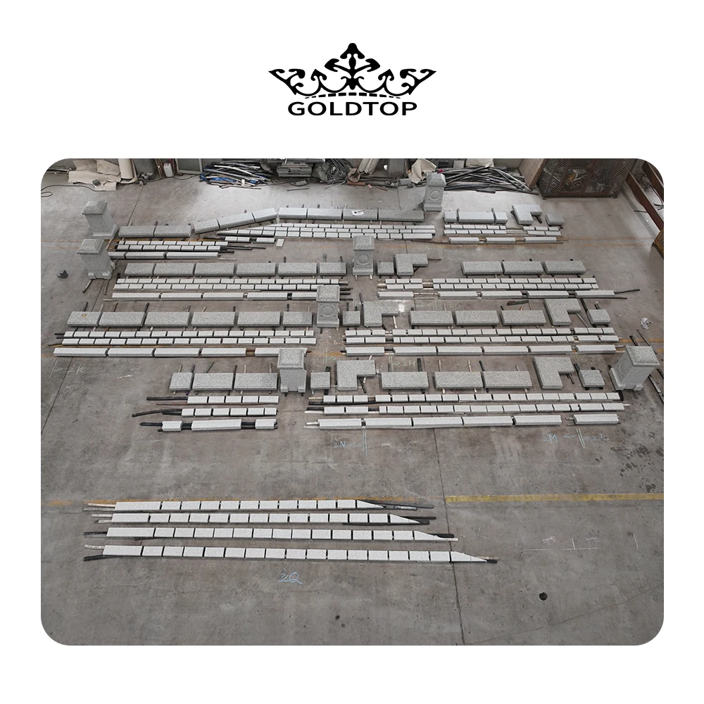 GOLDTOP Modern White Granite G602 wholesale price Sandblasted Surface Kerbstone New G602 Granite stair stone and paving stone