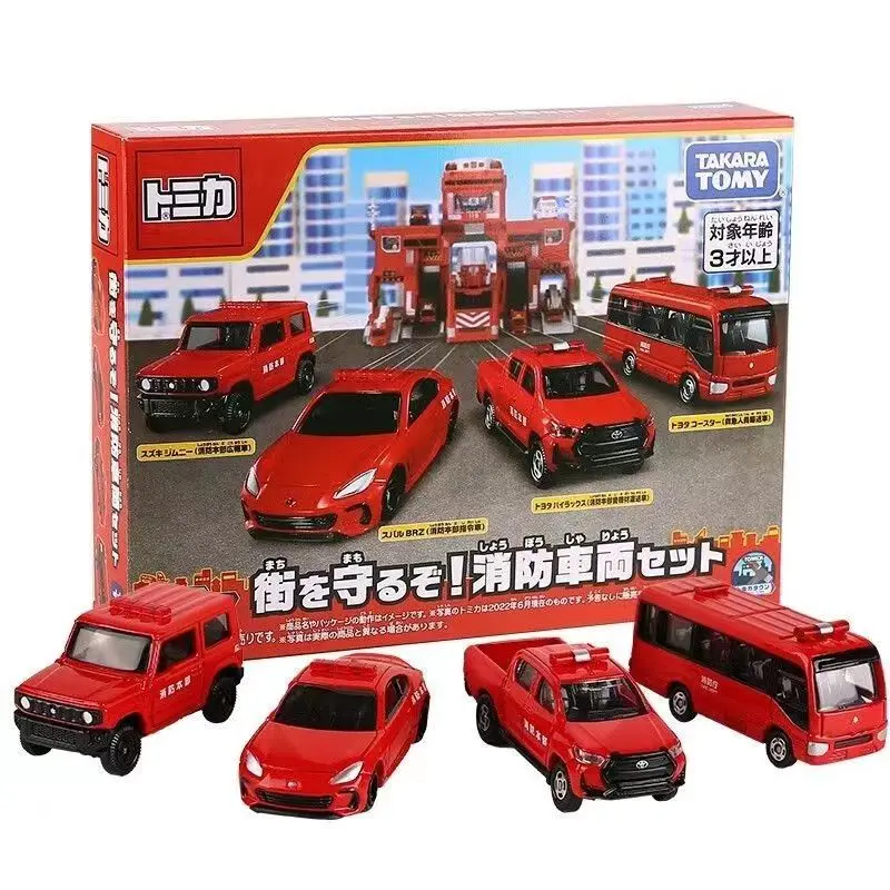 Tomica Fire Engine Farm Construction Vehicle Collection Set Car Toys Boy Girl Gift  Diecast Model Car  Vehicles Toys for Kids