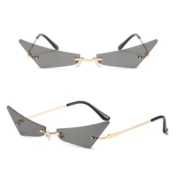 Sunglasses sun glasses rimless designer promotion Popular square nen Fashion Metal women Sunglasses