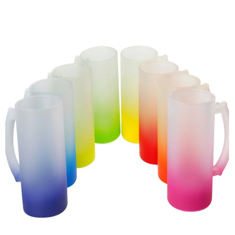 16 OZ  best Seller  Printed  Color Bottom Gradient Wine Sublimation Tumbler Beer Cups Coffee Cups