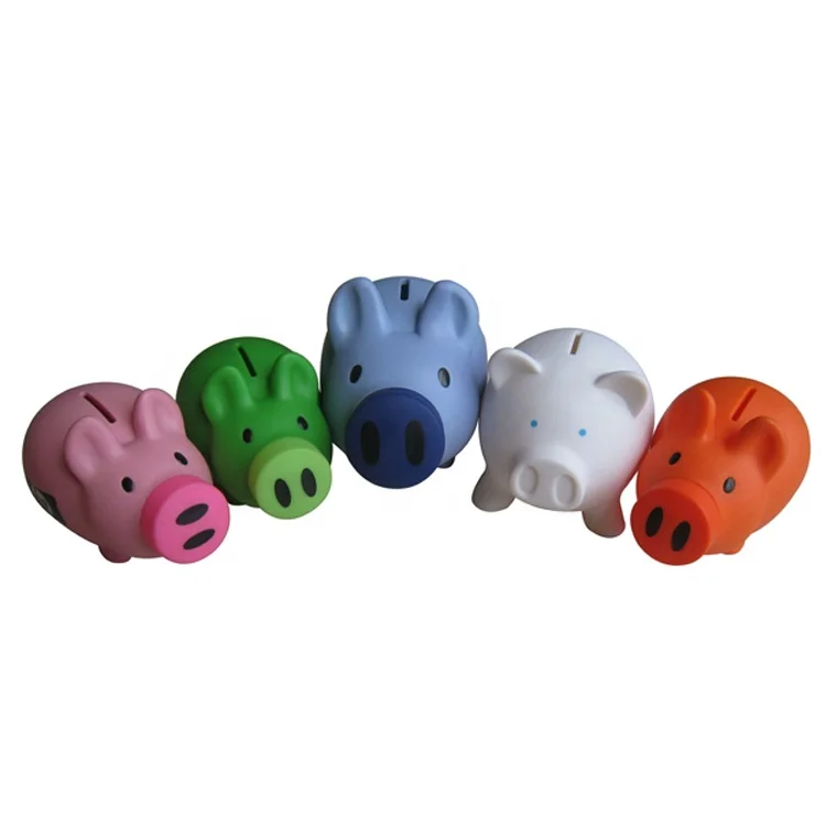 Exclusive Animal Design Coin Bank PVC Piggy Money Box for Kids Vinyl Money Storage Toy with Coin Chase Feature