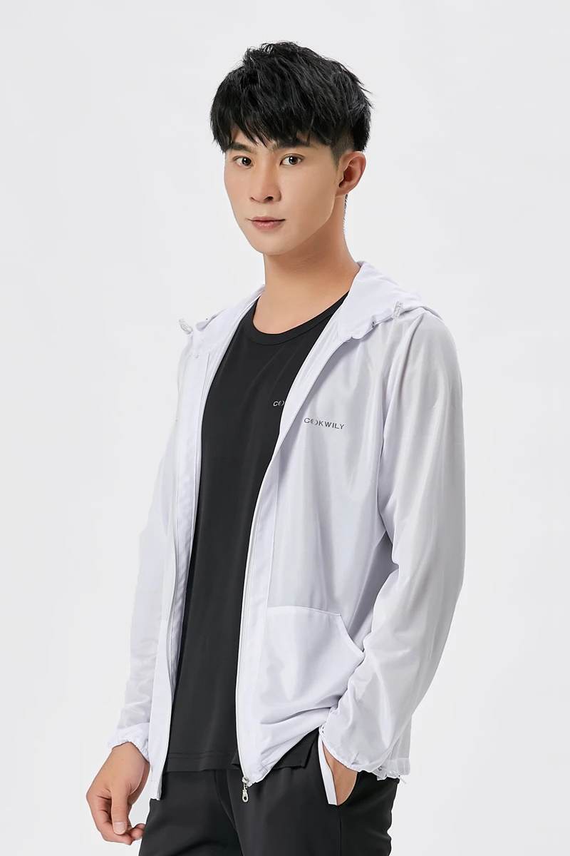 good quality sun protection clothing water proof Rash Vest anti uv rash guard long Sleeve UPF 40 hooded Rashguard jacket for men