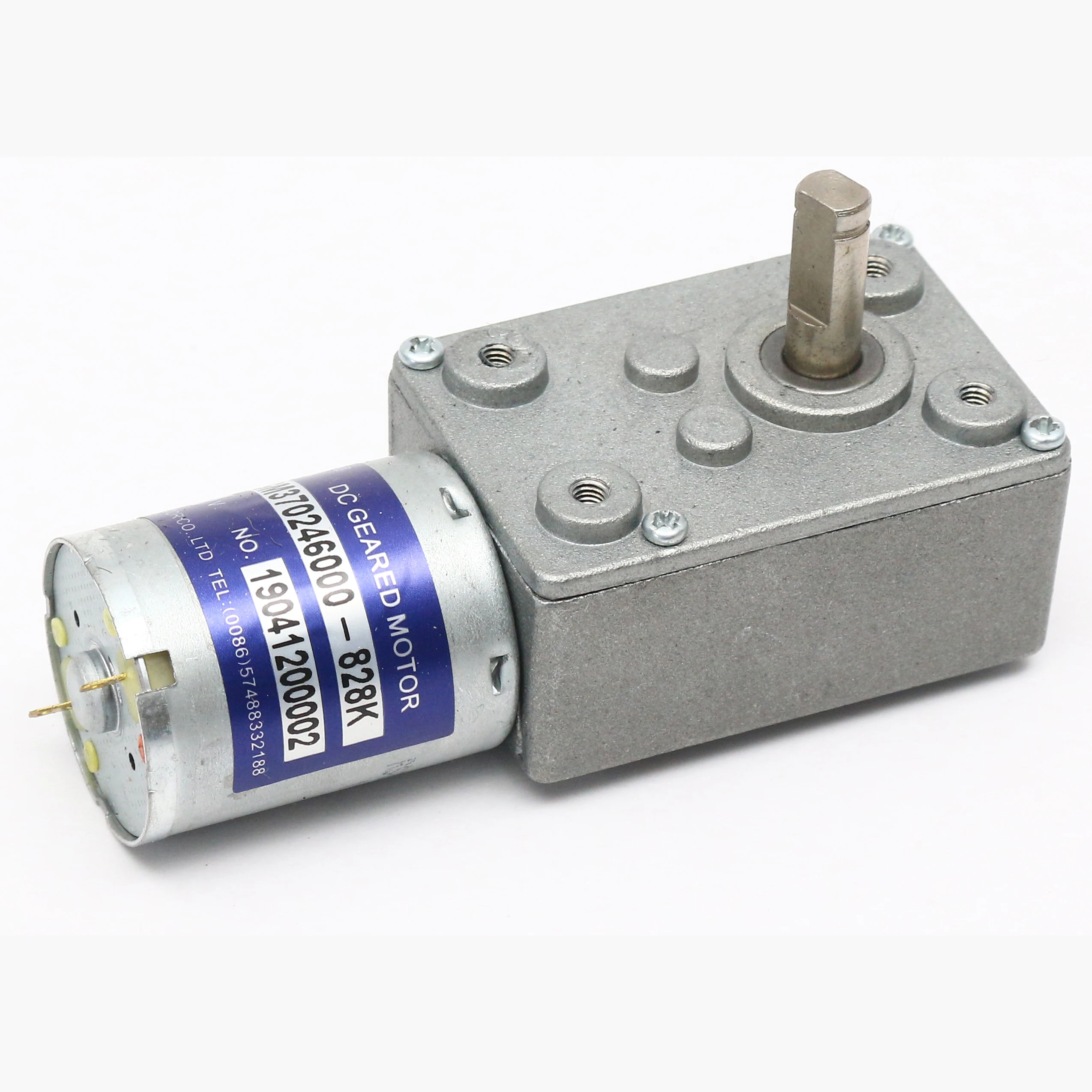 12V HIGH TORQUE LOW RPM DC WORM GEAR MOTOR